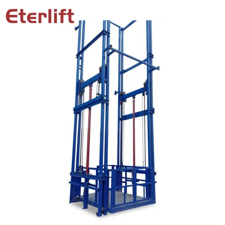 Ascenseur hydraulique de cargaison de rail de guide
