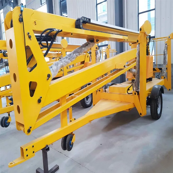 Boom lift avec les stabilisateurs