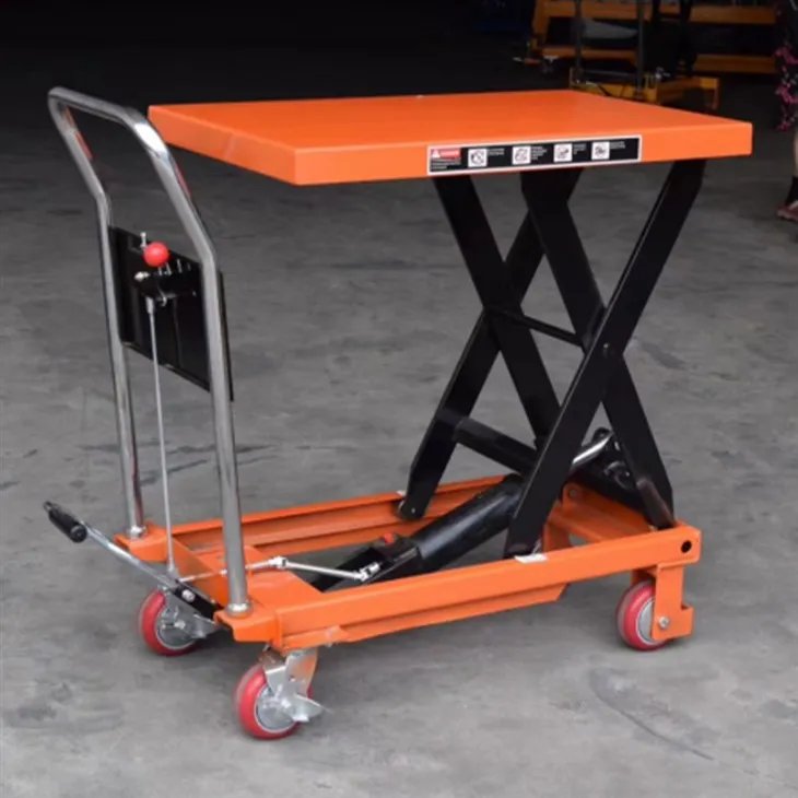 Chariot de table élévatrice hydraulique à ciseaux