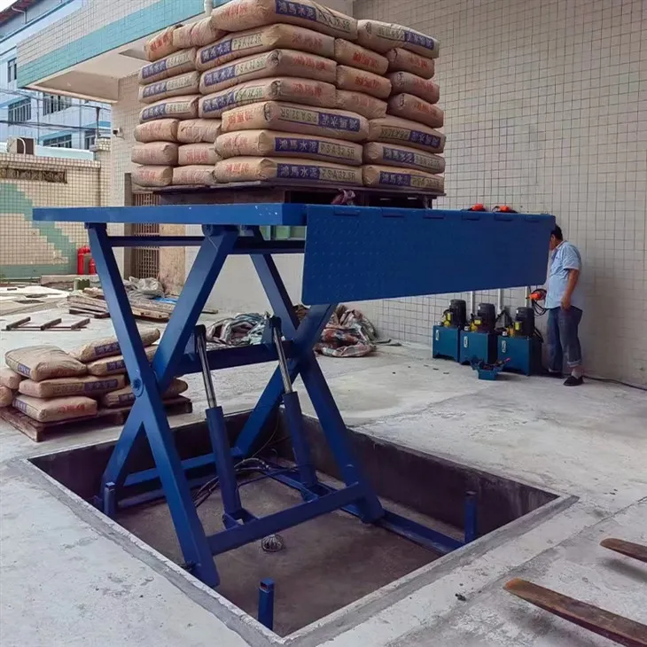 Plate-forme de levage de quai de ciseaux